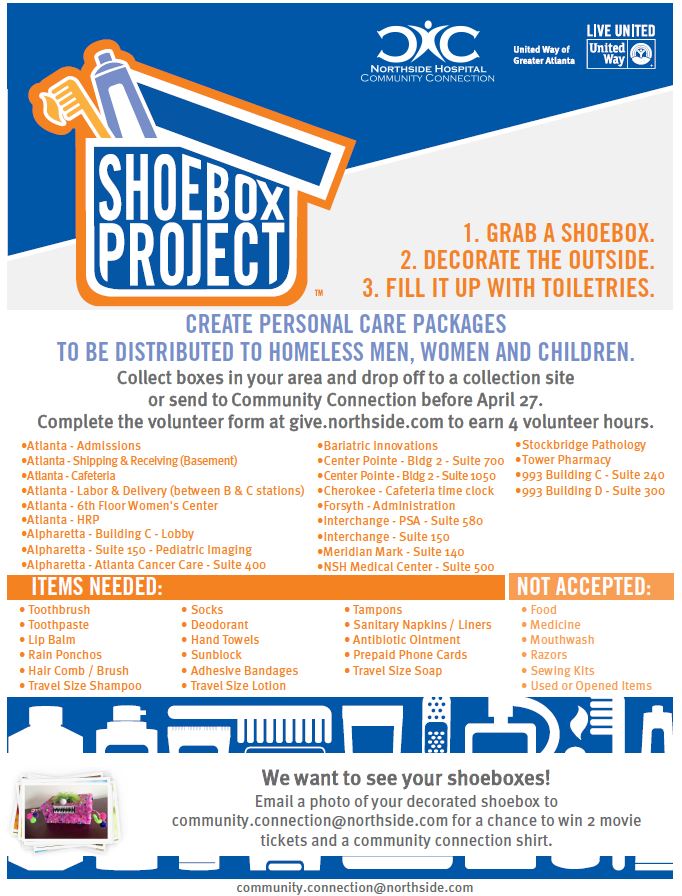 shoebox project for the homeless