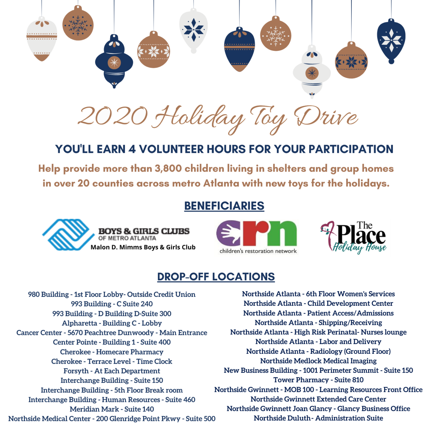 2020 Holiday Toy Drive The Northside Hospital Foundation